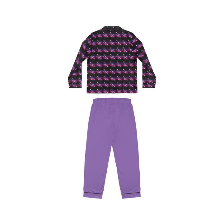 Women's Purple & Gold Satin Pajamas (AOP)