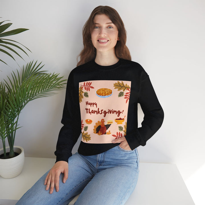 Thanksgiving turkey Sweatshirt, Crewneck, unique, heavy weight, available in 4 colors and 6 sizes