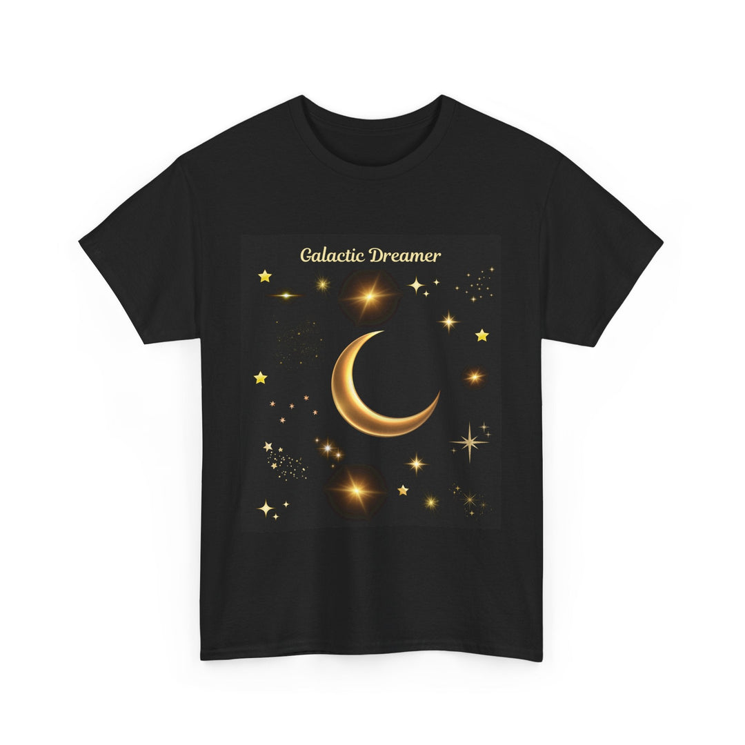 Galactic Dreamer Heavy T-shirt Stars - Moon Cheerful Dreamer unisex