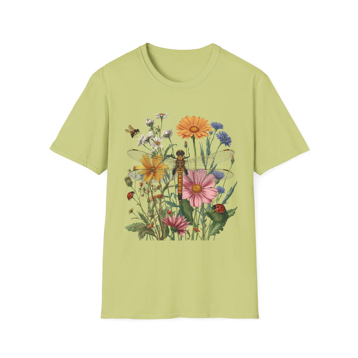 Dragonfly & Wildflower Tee, 6 colors, 5 sizes