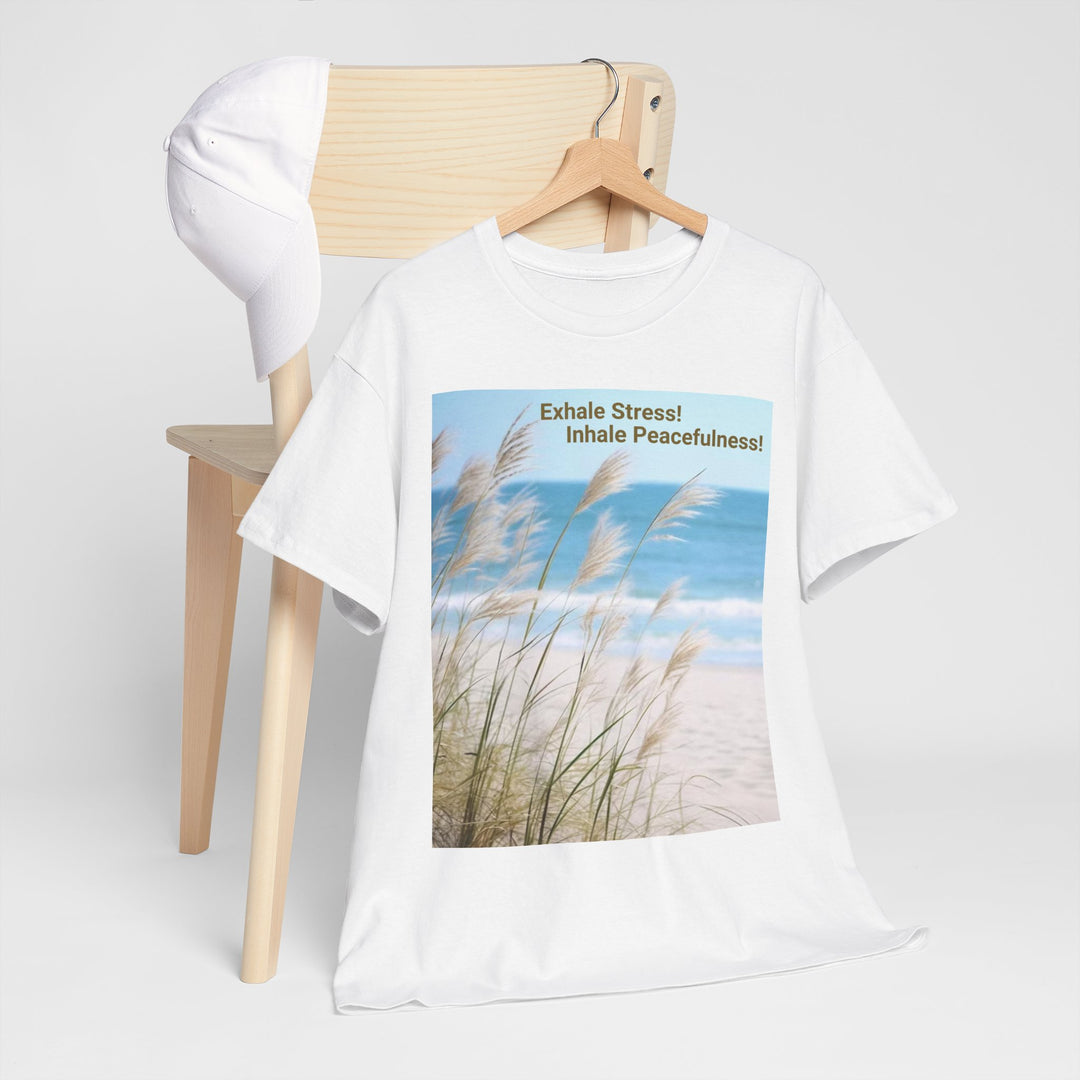 Exhale Stress - Inhale Peacefulness T-shirt, Unisex, Christmas, 10 colors, 8 sizes