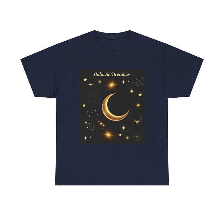 Galactic Dreamer Heavy T-shirt Stars - Moon Cheerful Dreamer unisex