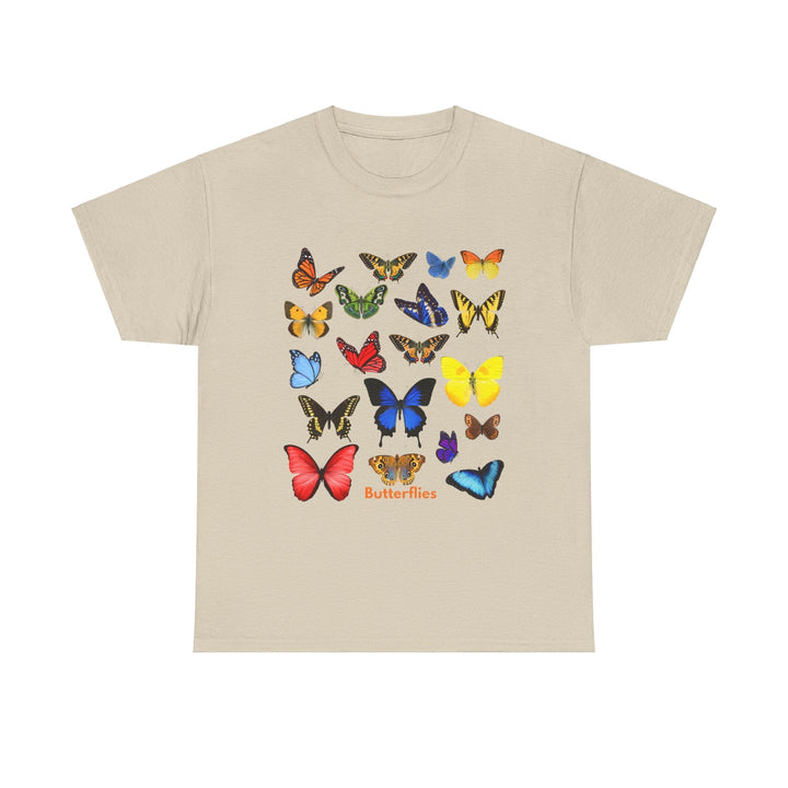 Butterfly Collection Heavy T-shirt Colorful unisex 3 colors 5 sizes