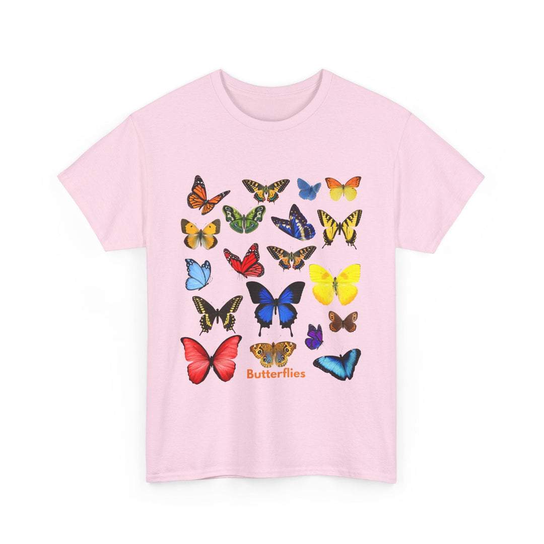 Butterfly Collection Heavy T-shirt Colorful unisex 3 colors 5 sizes