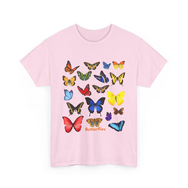 Butterfly Collection Heavy T-shirt Colorful unisex 3 colors 5 sizes