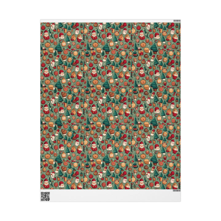 Christmas Santa Wrapping Paper, Mate or Glossy