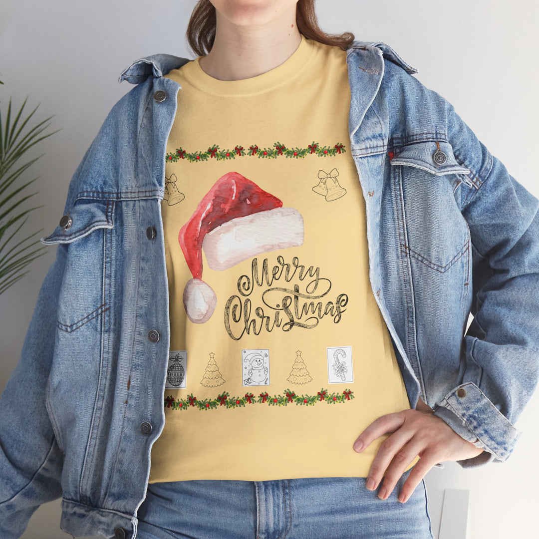 Santa Hat T-shirt, Unisex, Christmas, 6 colors, 8 sizes