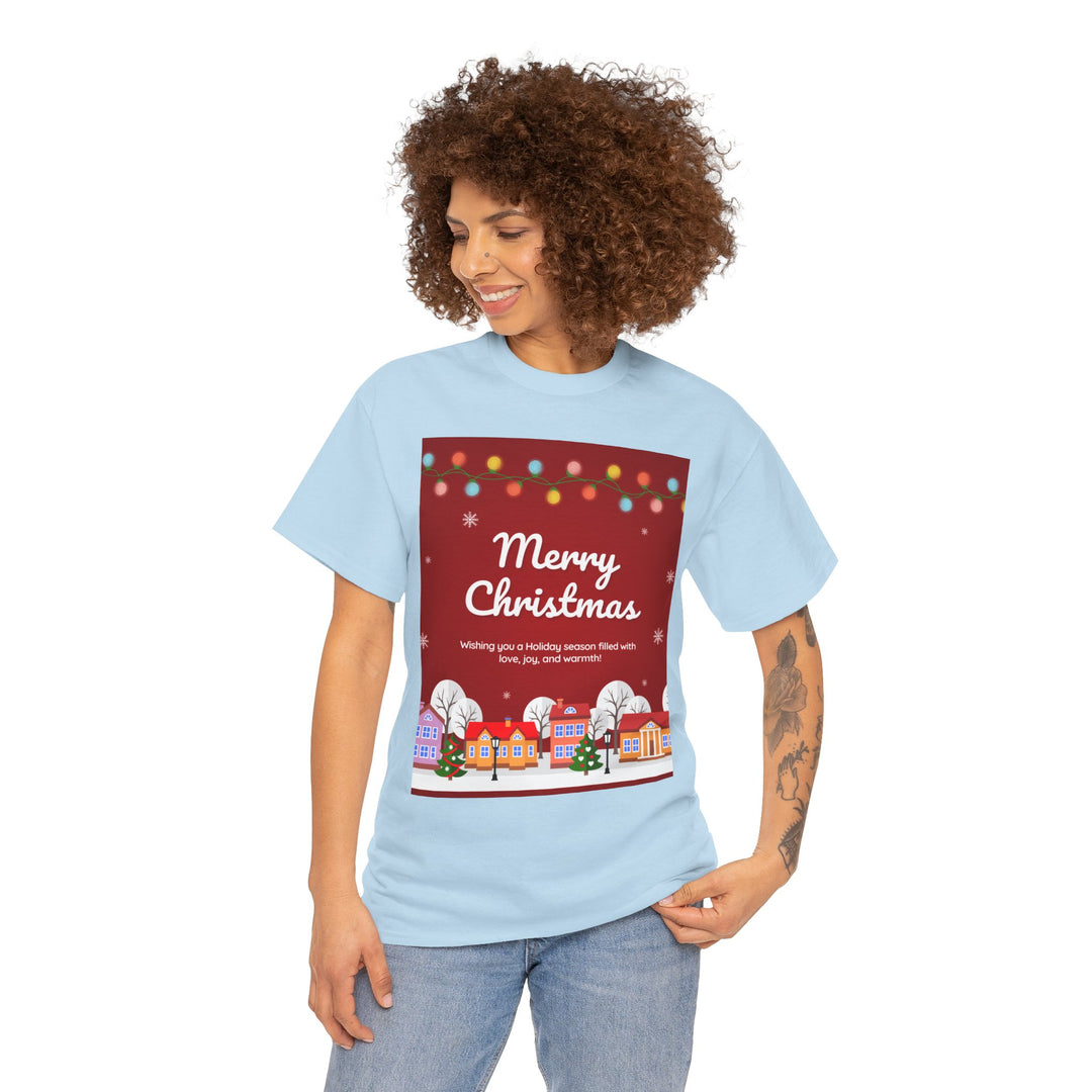 Merry Christmas Village T-shirt, Unisex, Christmas, 6 colors, 8 sizes