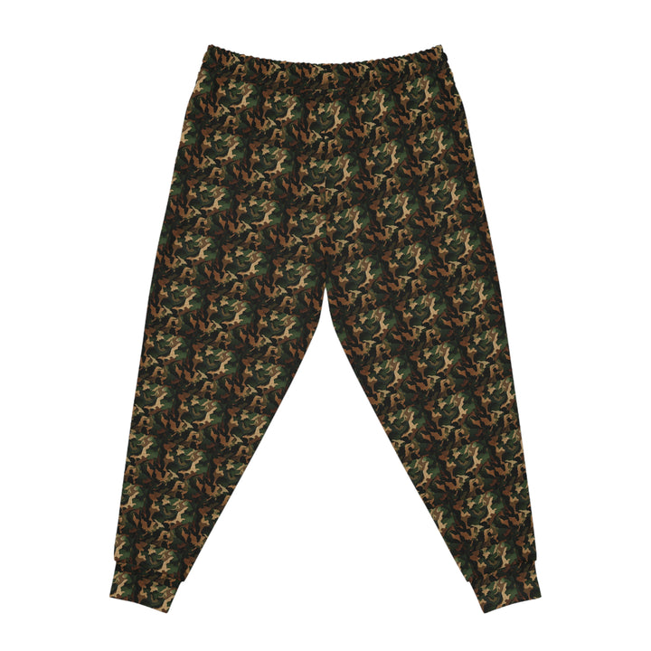 Brown-Green Camo Unisex Athletic Joggers. 1 color, 6 sizes
