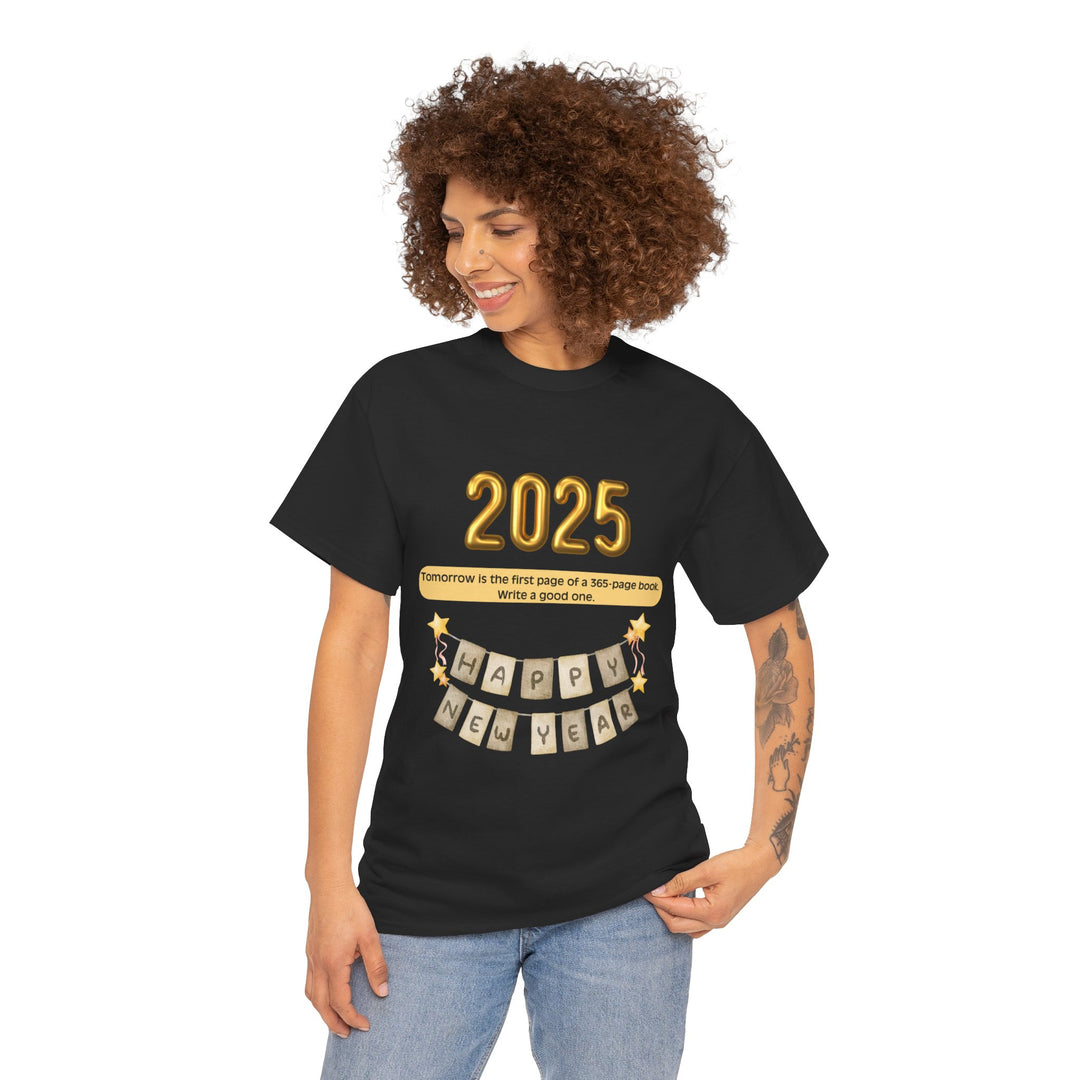 Happy New Year Book T-shirt, Unisex, Christmas, 8 colors, 8 sizes