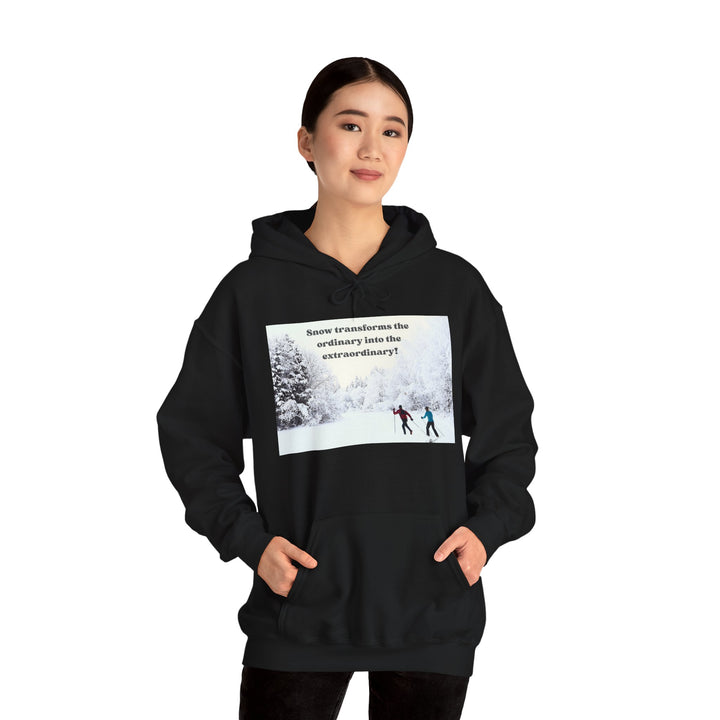 Winter Ski Adventure Hooded Sweatshirt, 6 colors, 6 sizes, Unisex