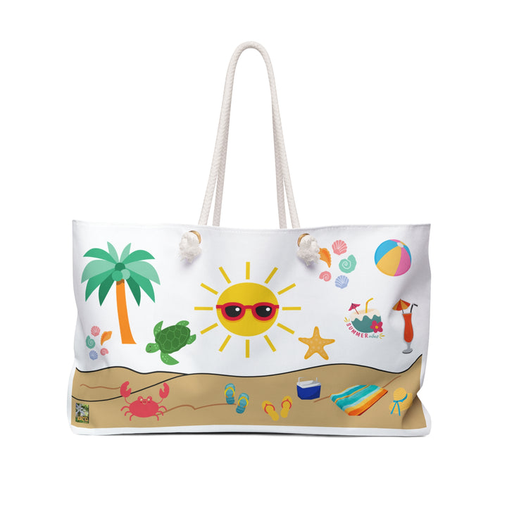 Summer Vibes Beach Bag - "Capture the Magic of Summer: a Beach Bag That Bring Back Childhood Memories of Fun in the Sun"