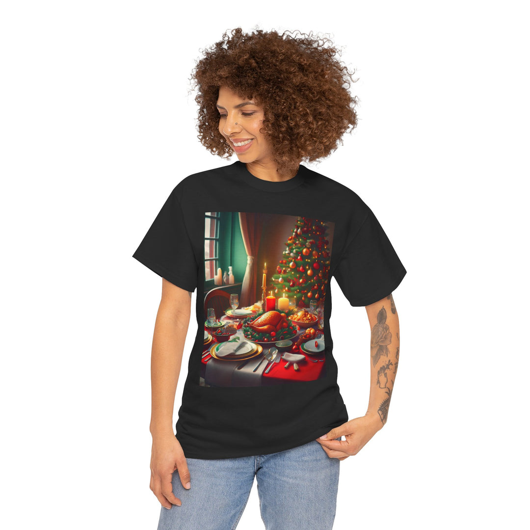 Christmas Dinner Table T-shirt, Unisex, Christmas