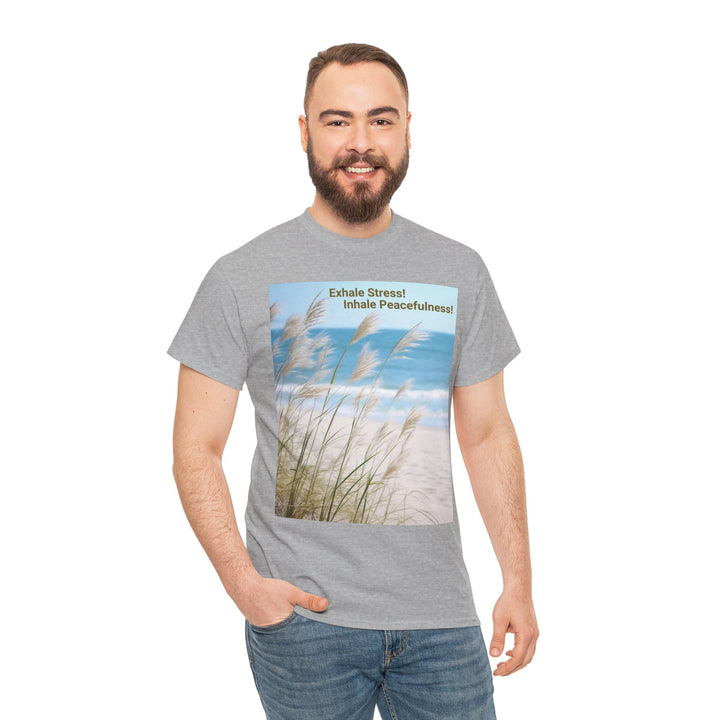 Exhale Stress - Inhale Peacefulness T-shirt, Unisex, Christmas, 10 colors, 8 sizes