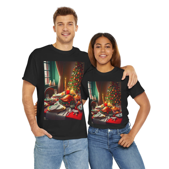 Christmas Dinner Table T-shirt, Unisex, Christmas