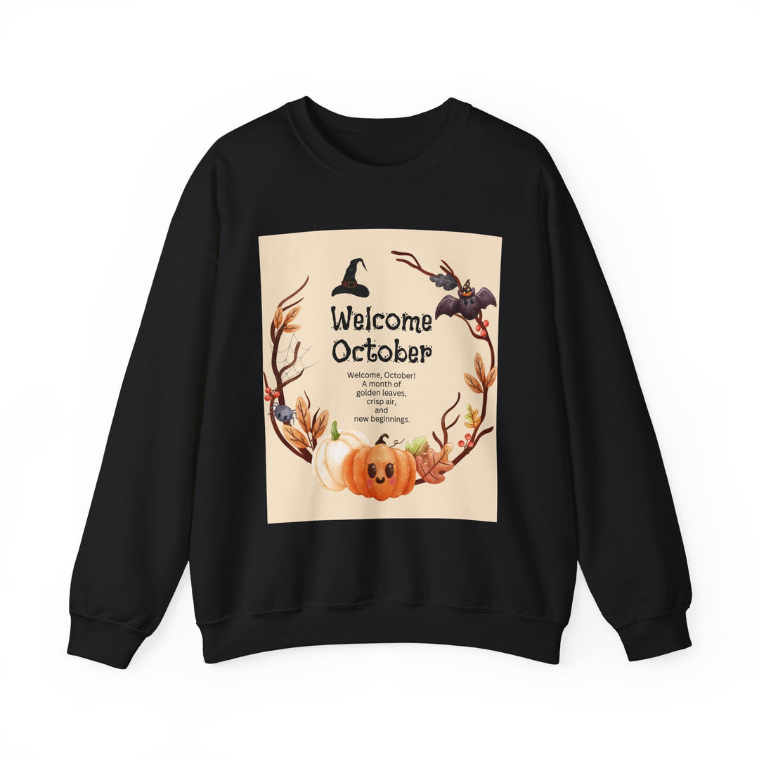 October Sweatshirt, Crewneck, unique, heavy weight, available in 4 colors and 6 sizes