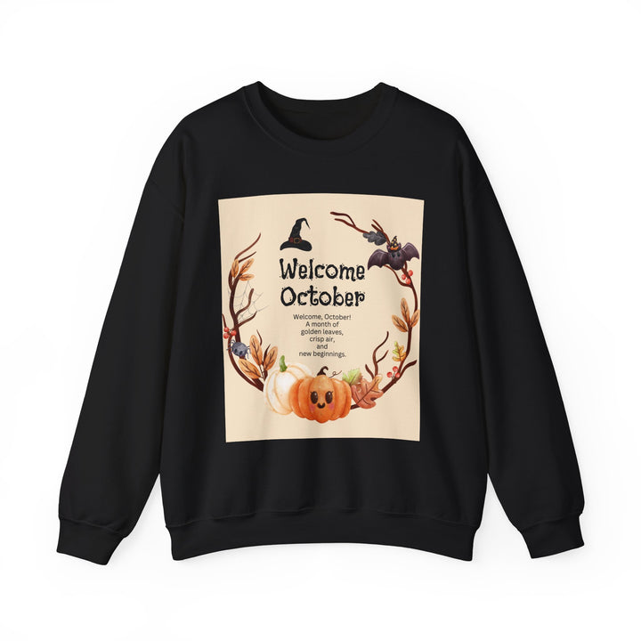 October Sweatshirt, Crewneck, unique, heavy weight, available in 4 colors and 6 sizes