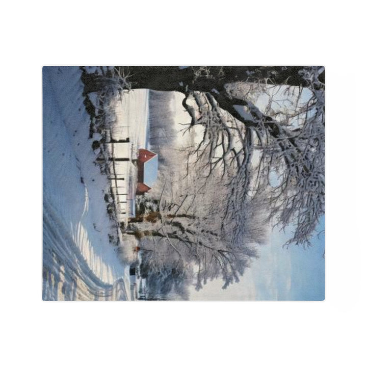 Snowy Country Walk Velveteen Microfiber Blanket, 3 sizes, TikTok ready