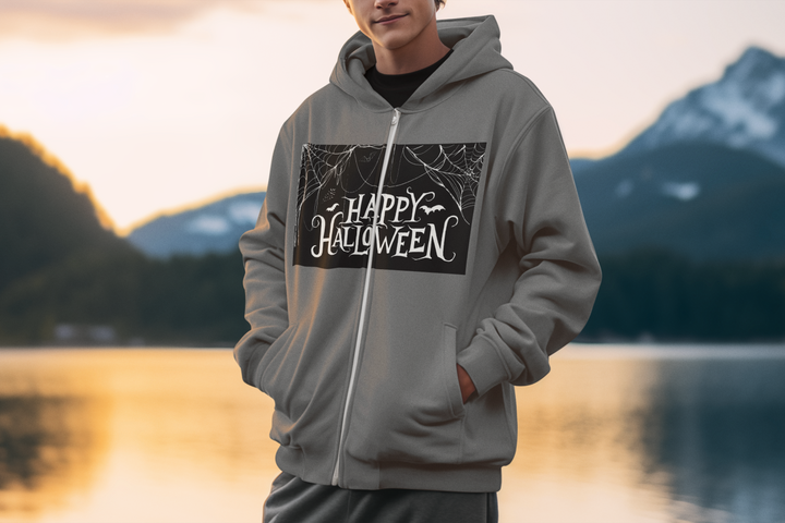 Halloween Full Zip Hoody, 3 colors, 6 sizes, Halloween, TicTok, Unisex