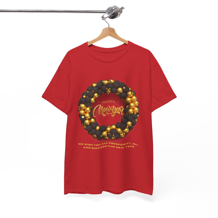 Black & Gold Christmas Wreath T-shirt, Unisex