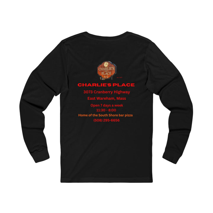 Charlie’s Place Long Sleeve Tee — Restaurant Logo & Address Back Print