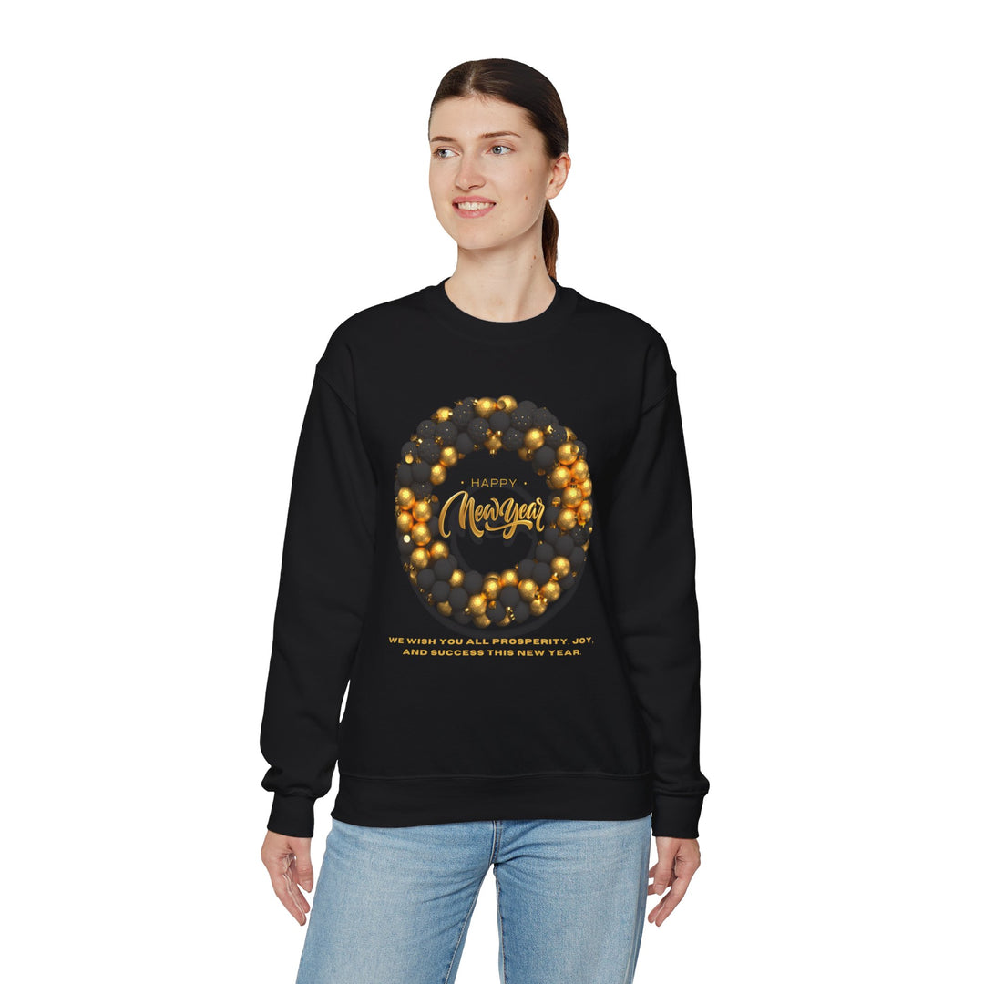 Black & Gold Wreath Sweatshirt, Crewneck, unique