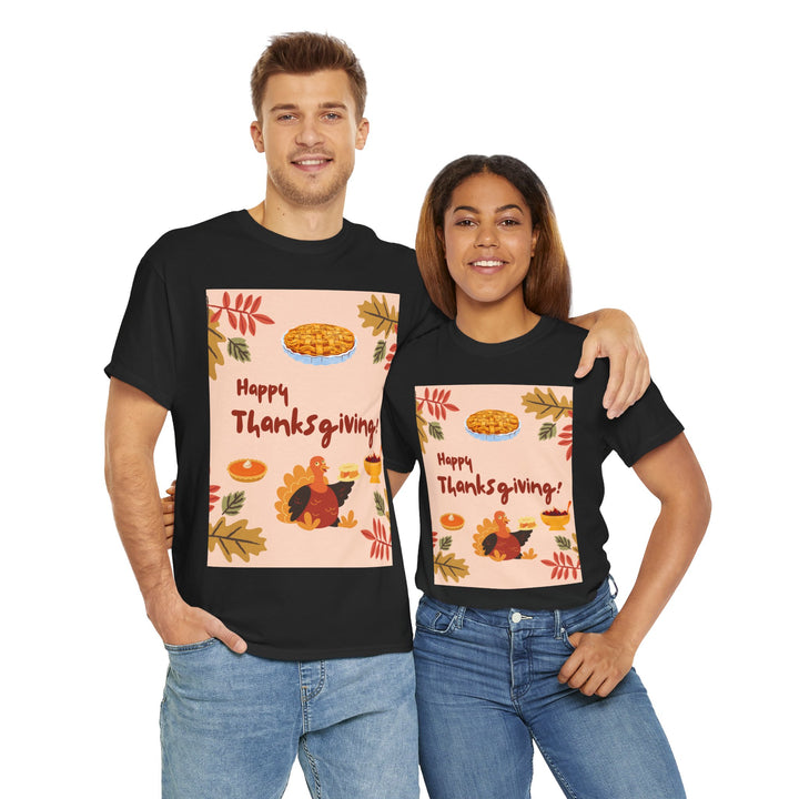 Thanksgiving turkey T-shirt, Thanksgiving, Colorful, unisex, 4 colors, 8 sizes