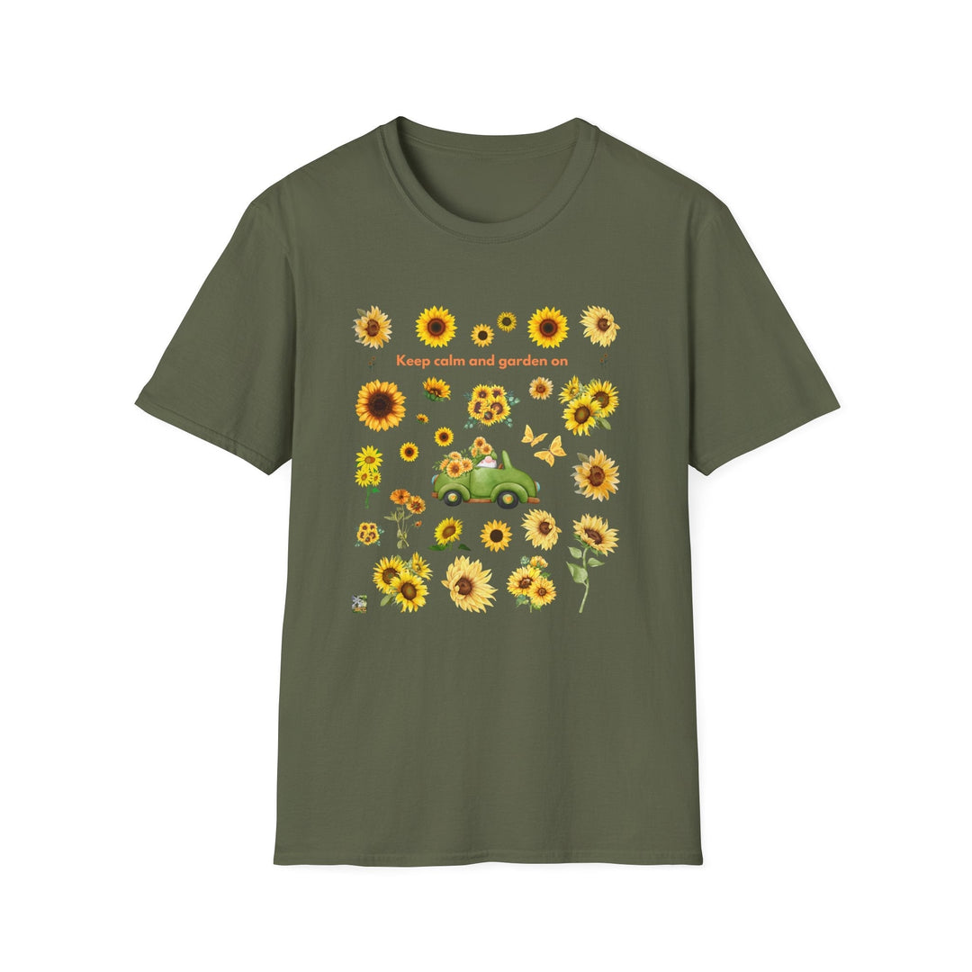 Sunflower Vibes T-Shirt 70s throwback Sunflowers VW bug unisex