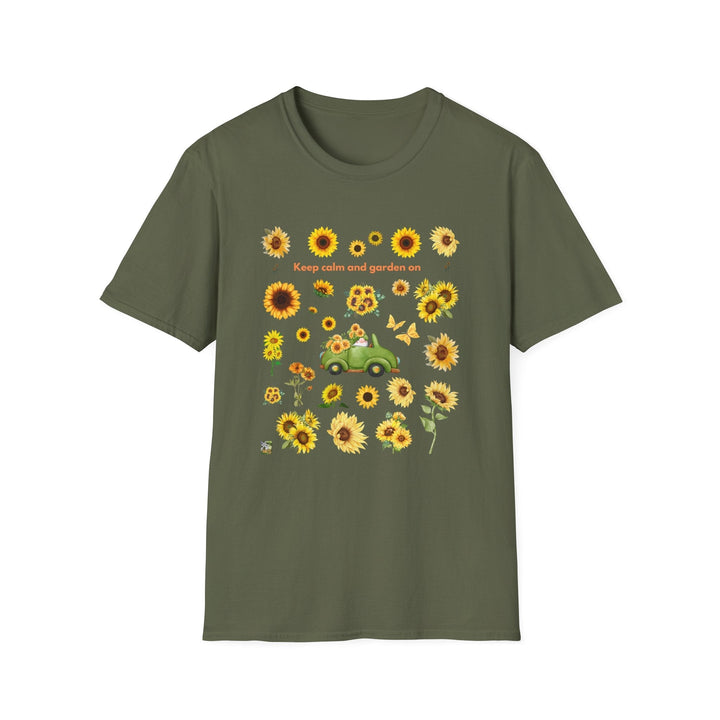 Sunflower Vibes T-Shirt 70s throwback Sunflowers VW bug unisex