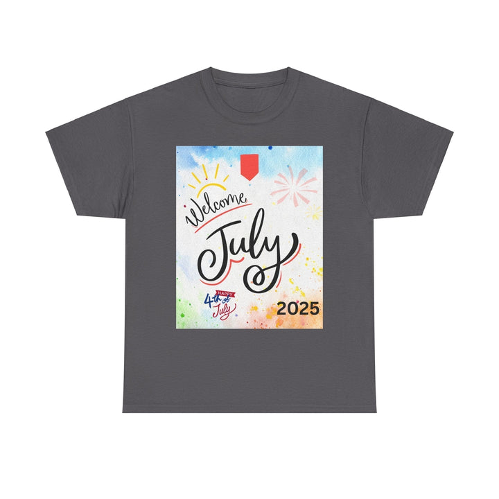 Hello Month of July 2025 T-shirt Spring Colorful