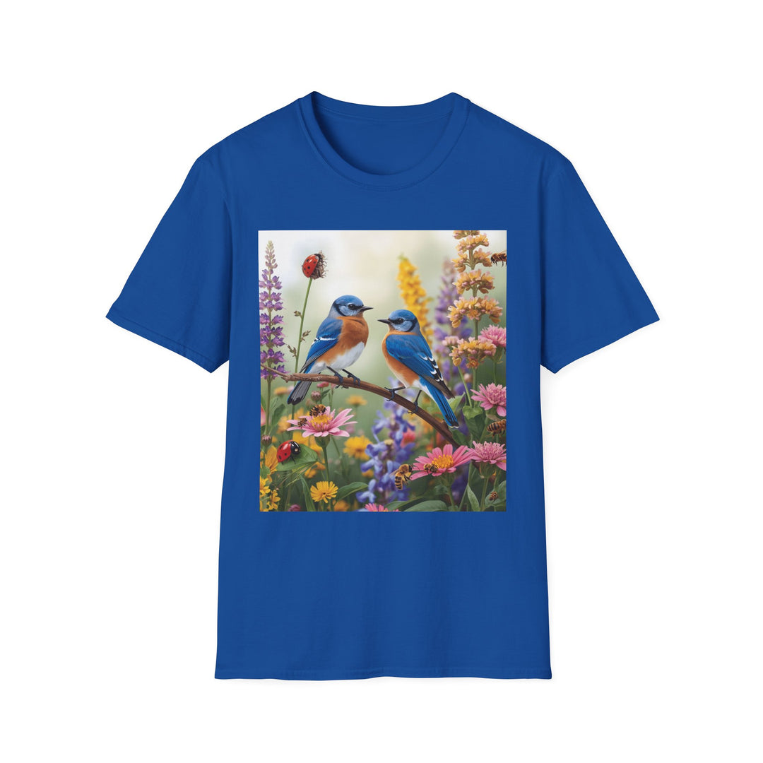 Bluebird & Wildflower Tee, 6 colors, 5 sizes