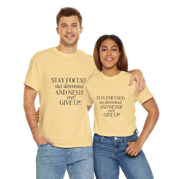 Never Give UP! T-shirt, Unisex, Christmas, 6 colors, 8 sizes