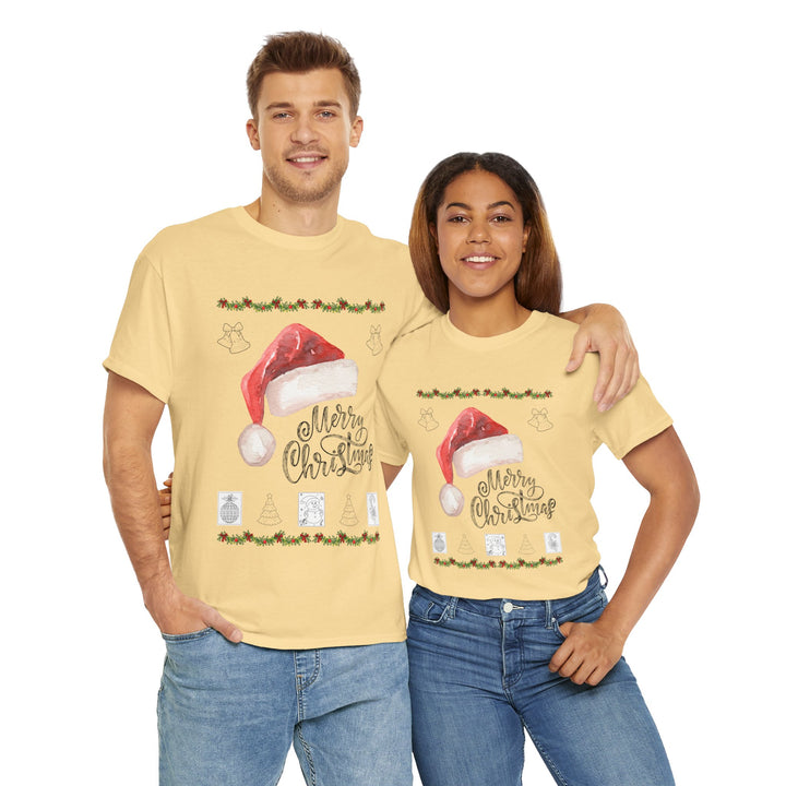Santa Hat T-shirt, Unisex, Christmas, 6 colors, 8 sizes