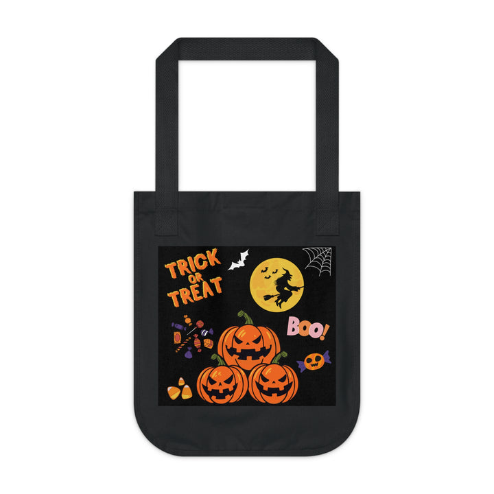 Spooky Small Canvas Halloween Bag - Perfect Trick or Treat Tote for Kids & Adults, Eco-Friendly, Durable, and Stylish, Sixe:12.5 x 14.5
