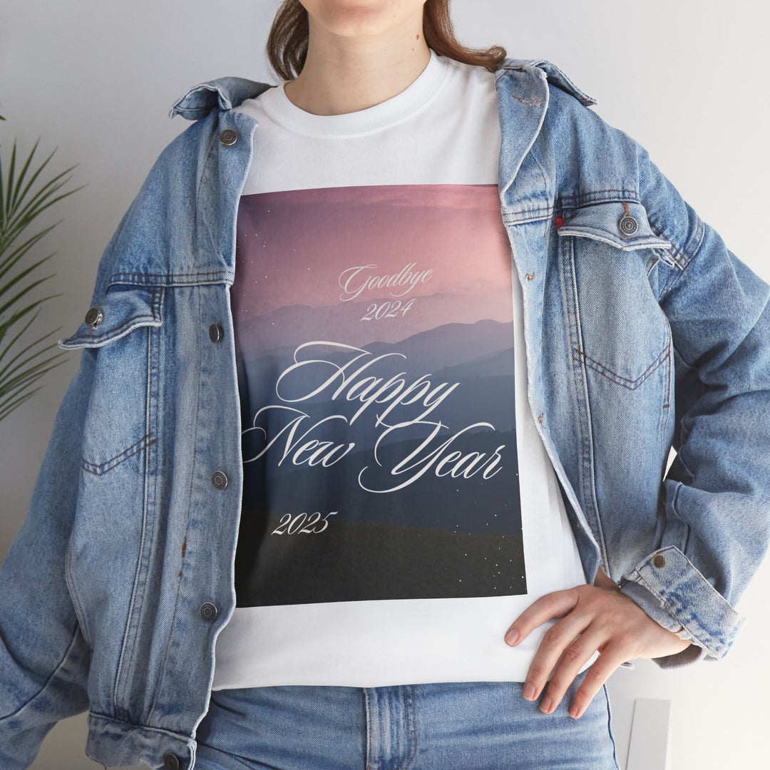 Goodbye 2024, Happy New Year 2025 T-shirt, Unisex, Christmas, 8 colors, 8 sizes