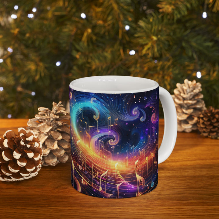 Music Notes 11oz,15oz Ceramic Mug, , Unique Design, Great Gift Idea, create Home Brew Joy