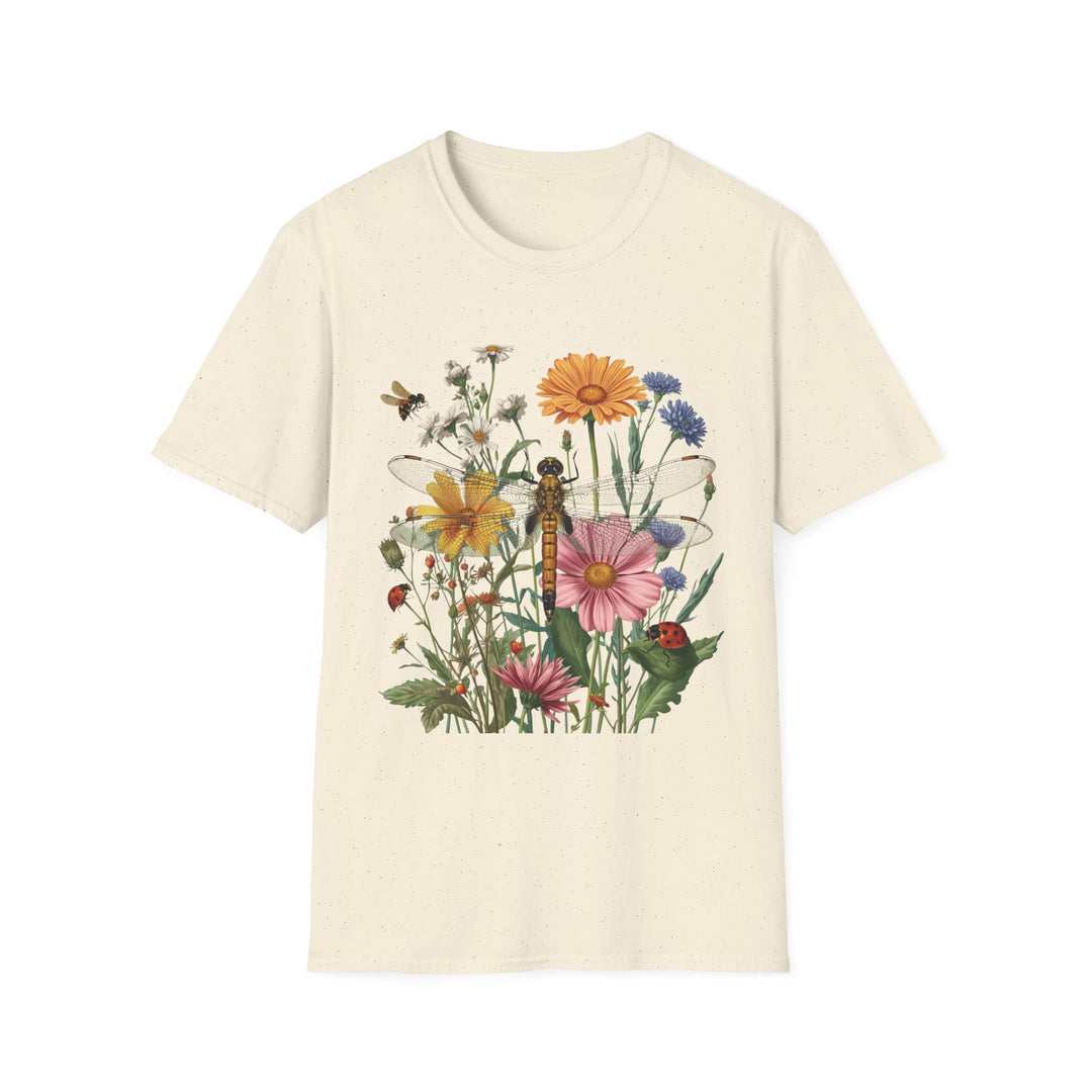 Dragonfly & Wildflower Tee, 6 colors, 5 sizes
