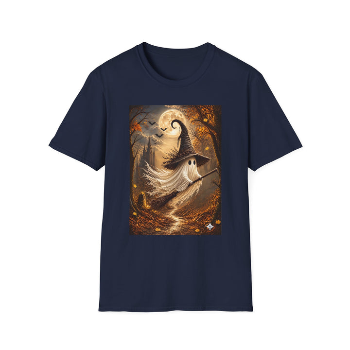 Halloween Ghost T-Shirt — Cute Witch Hat Spooky Moon Tee
