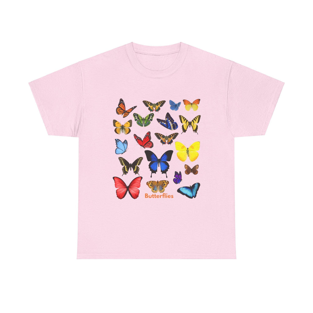 Butterfly Collection Heavy T-shirt Colorful unisex 3 colors 5 sizes