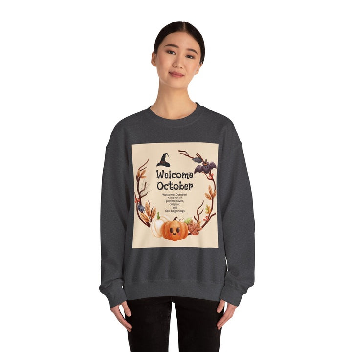 October Sweatshirt, Crewneck, unique, heavy weight, available in 4 colors and 6 sizes
