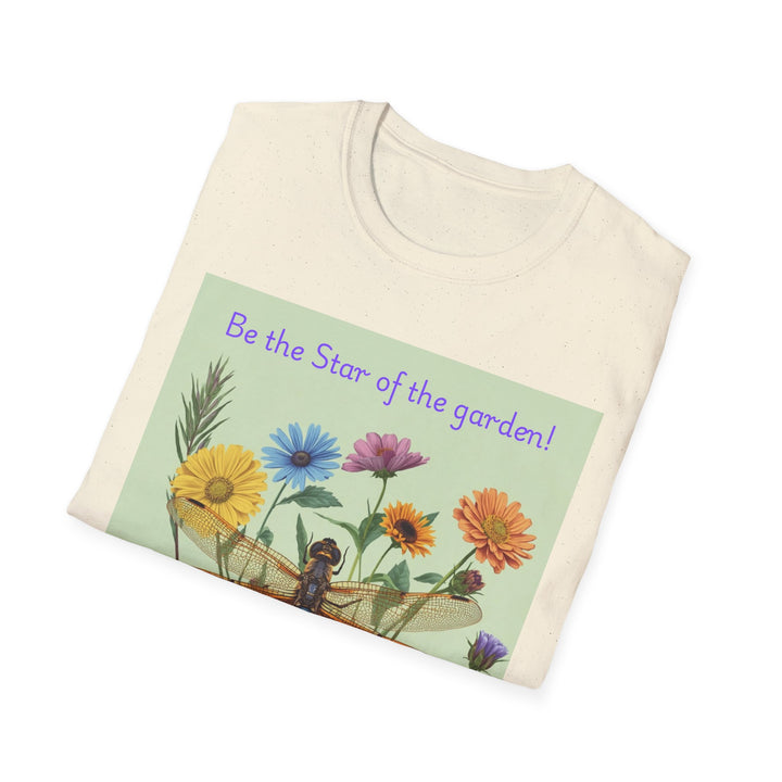 “Be the Star of the Garden!” Dragonfly & Wildflower Graphic Tee