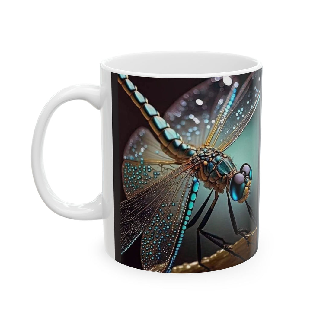 Dragonfly 11oz,15oz Ceramic Mug, Unique Design, great Gift Idea, create Home Brew Joy
