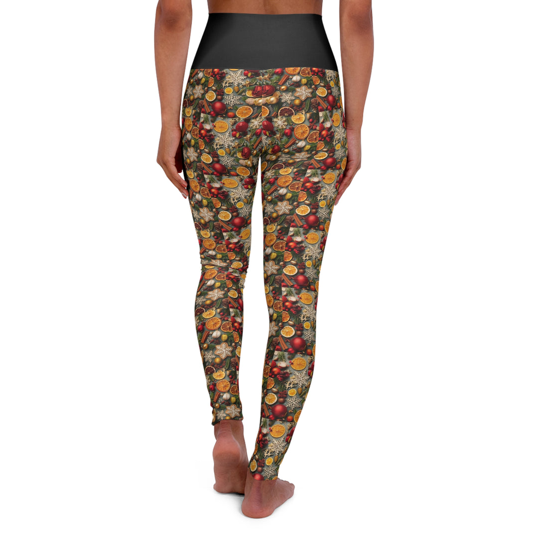 Womans's Christmas Spice High Waisted Yoga Leggings