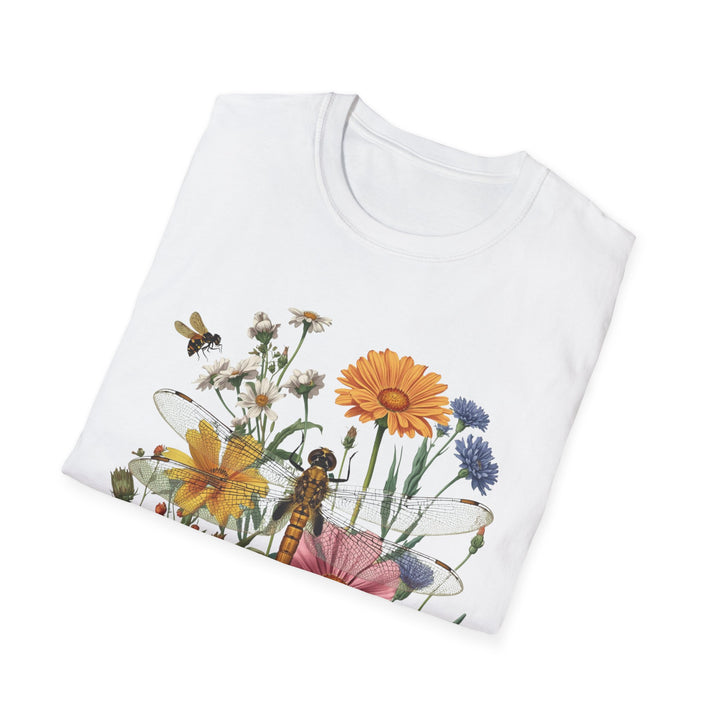 Dragonfly & Wildflower Tee, 6 colors, 5 sizes