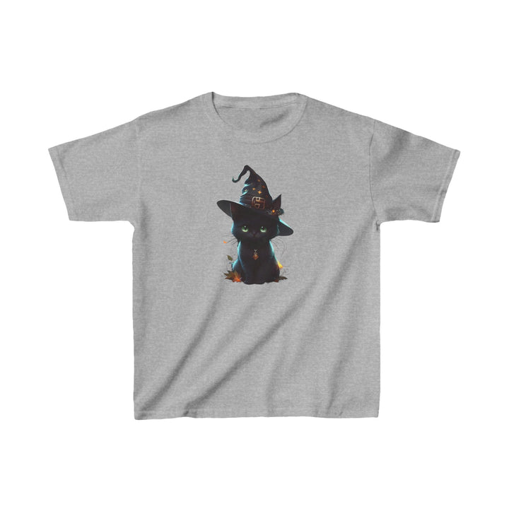 Halloween Black Cat Kids Heavy Cotton™ Tee, 6 colors, 5 sizes, TicTok