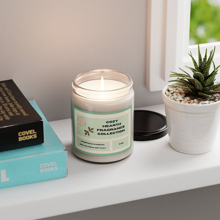 Cozy Hearth Fragrance Collection: Christmas Warmth Scented Soy Candle, 9oz