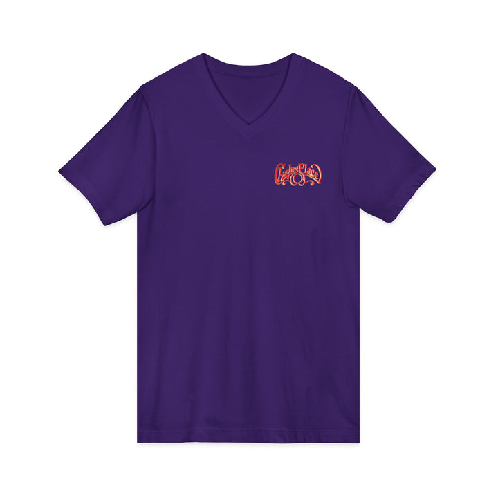 Charlie's Place Work T-shirt, V-Neck, two sided (front & back), 6 colors, 5 sizes