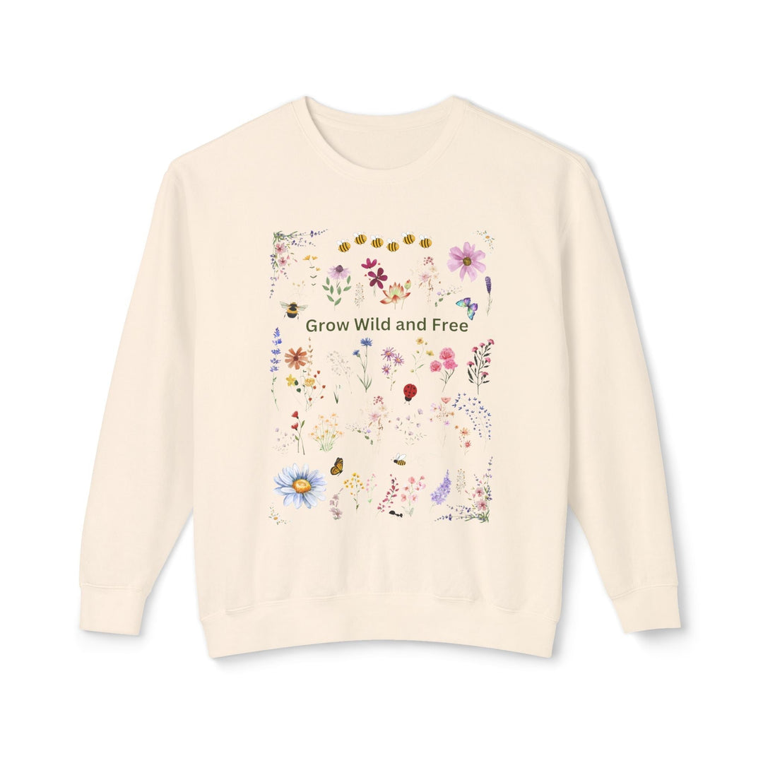 Garden Wild and Free Sweatshirt Wild Flowers unisex