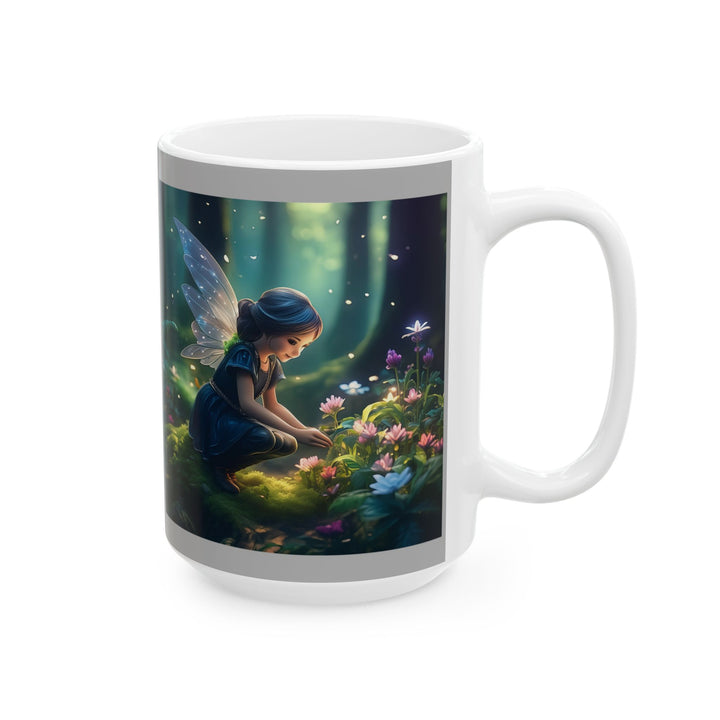 Fairy Gardener 11oz, 15oz Customized Ceramic Mug, Unique Design, great Gift Idea, create Home Brew Joy, Customized
