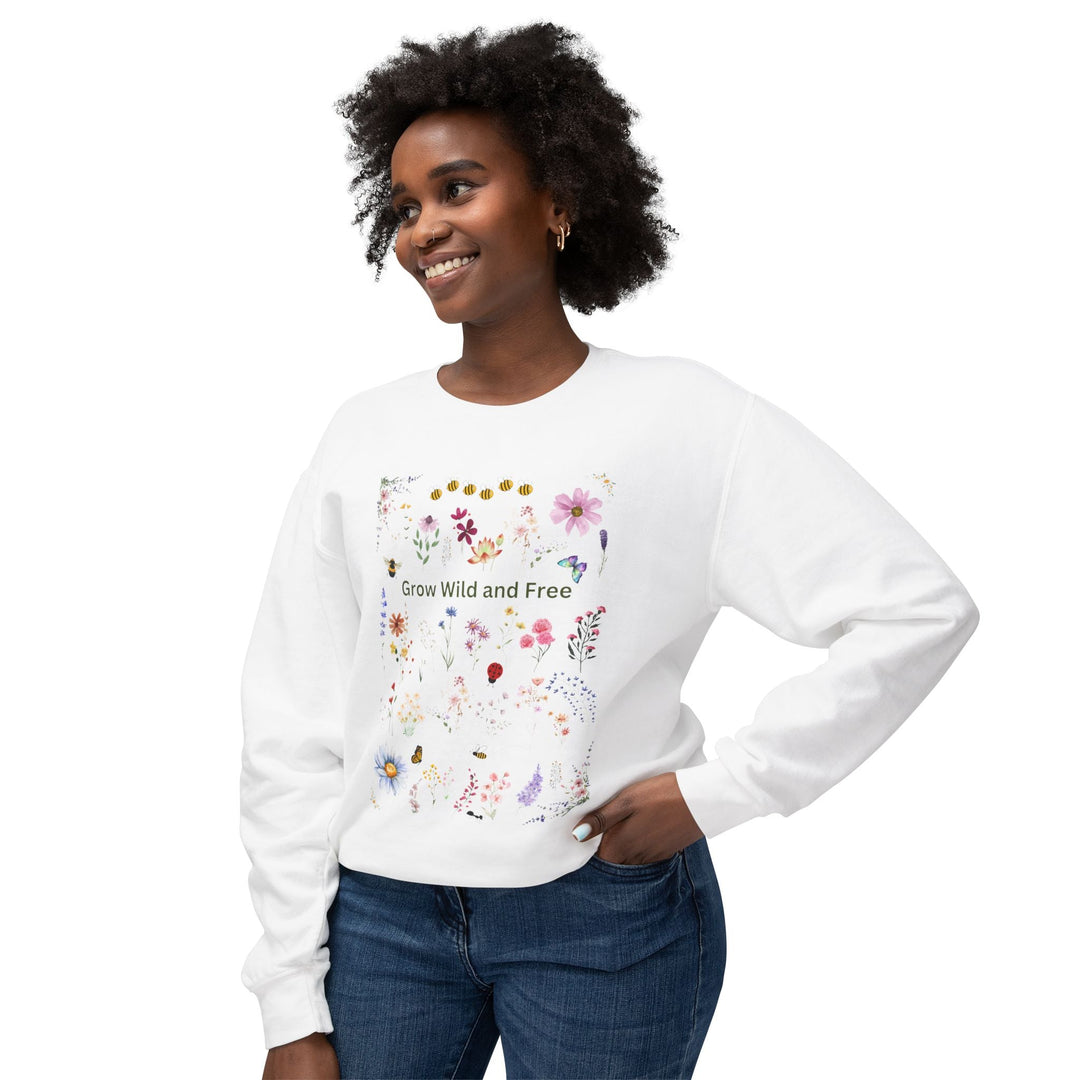 Garden Wild and Free Sweatshirt Wild Flowers unisex